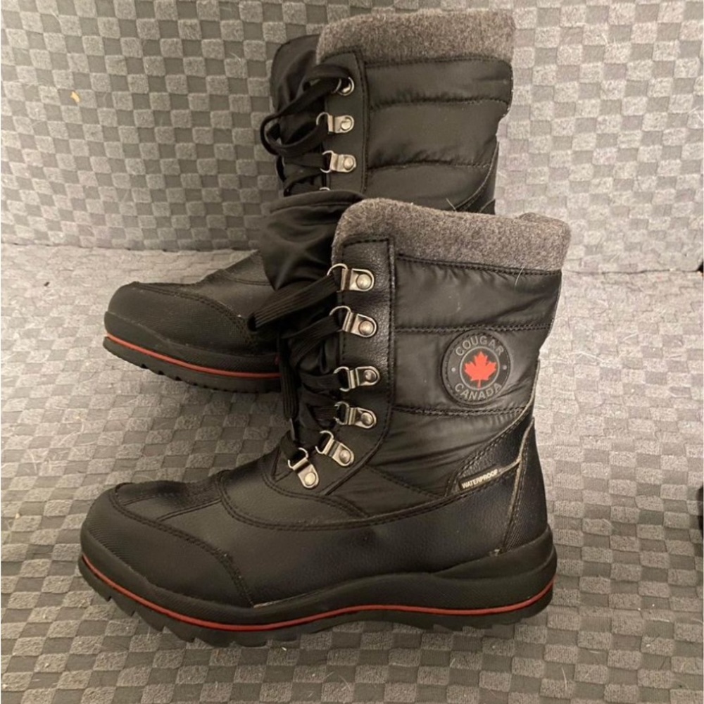 Cougar Canada Chamonix Waterproof Lace Up Boots Fleece Lined Insulated size 8